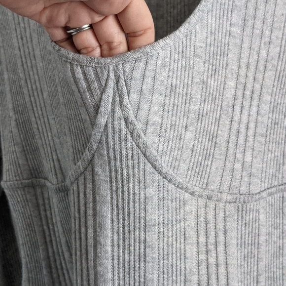 NWT bar III scoop neck sweater bodysuit grey - Picture 14 of 16